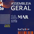 EDITAL DE CONVOCAÇÃO DE ASSEMBLEIA GERAL EXTRAORDINÁRIA DO SINDICATO DOS ARTISTAS E TÉCNICOS EM ESPETÁCULOS DE DIVERSÕES DO ESTADO DE SÃO PAULO – SATED/SP.
